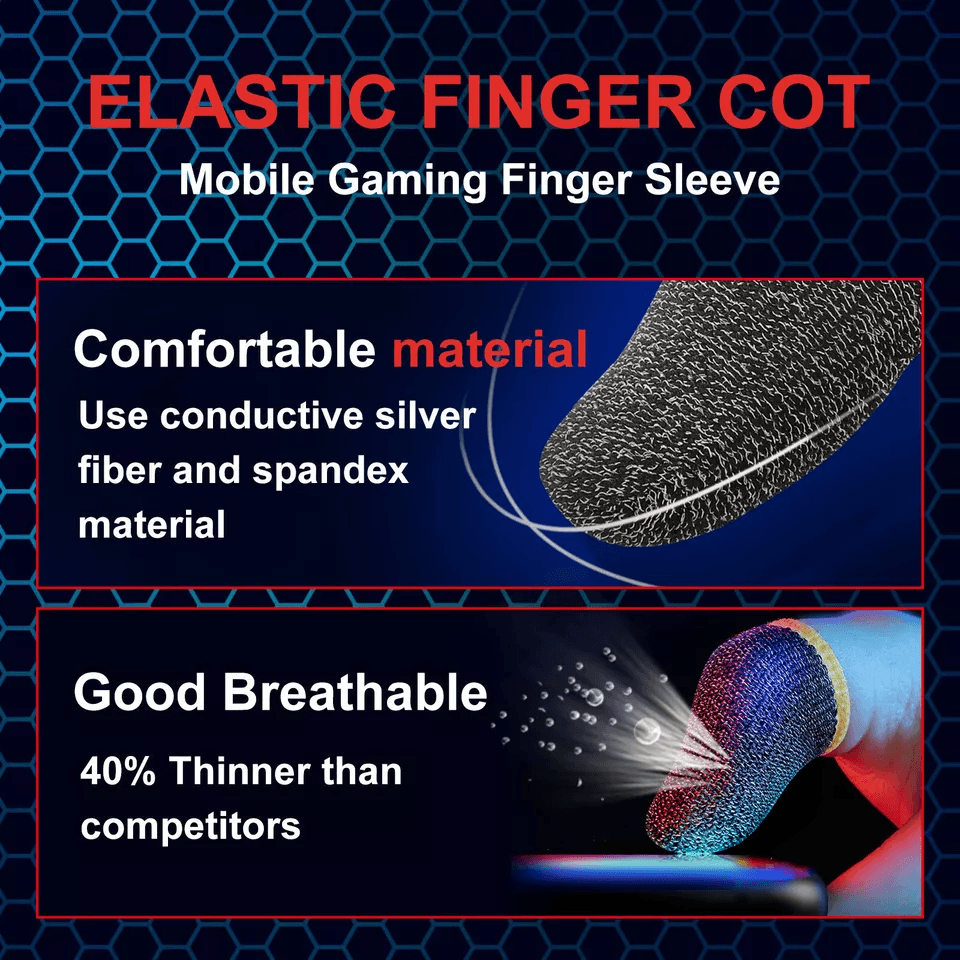 20Pcs Screen Gaming Finger Sleeve For PUBG Mobile Game Controller Glove AntiSweat Touch Sensitive T 3