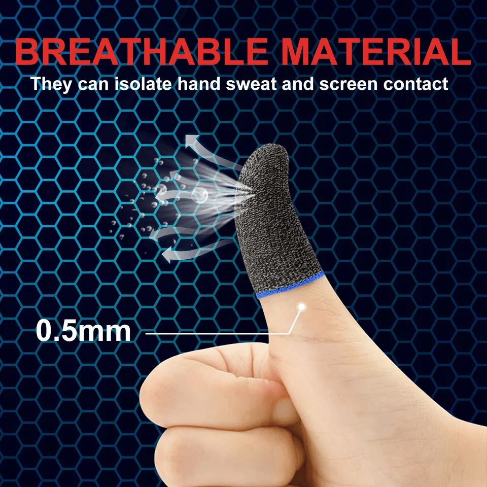 20Pcs Screen Gaming Finger Sleeve For PUBG Mobile Game Controller Glove AntiSweat Touch Sensitive T 2