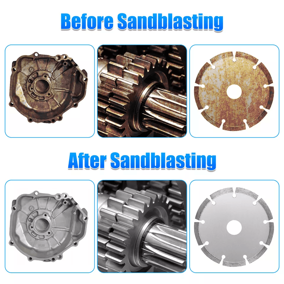 Professional Sand Blaster Air Kit Abrasive Gun With 4 Ceramic Nozzles 4