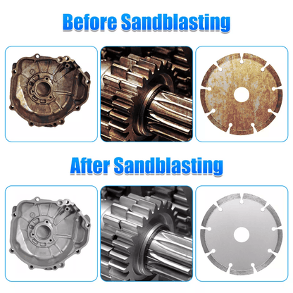 Professional Sand Blaster Air Kit Abrasive Gun With 4 Ceramic Nozzles 4