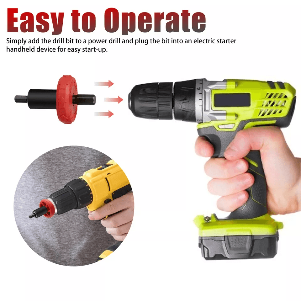 Jump Start Electric Drill Bit Adapter For TroyBilt Trimmers Engine Easy Starter For String Trimmers 3