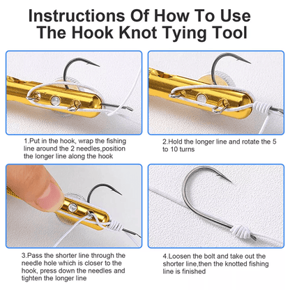 Fishing Knot Quick Tying Tool Line Clipper Snip Hook Nipper Tie Knotter Outdoor 4