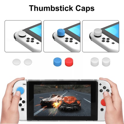 For Nintendo Switch OLED Carrying Case With Hard Shell Cover  Tempered Glass Screen Protector 3