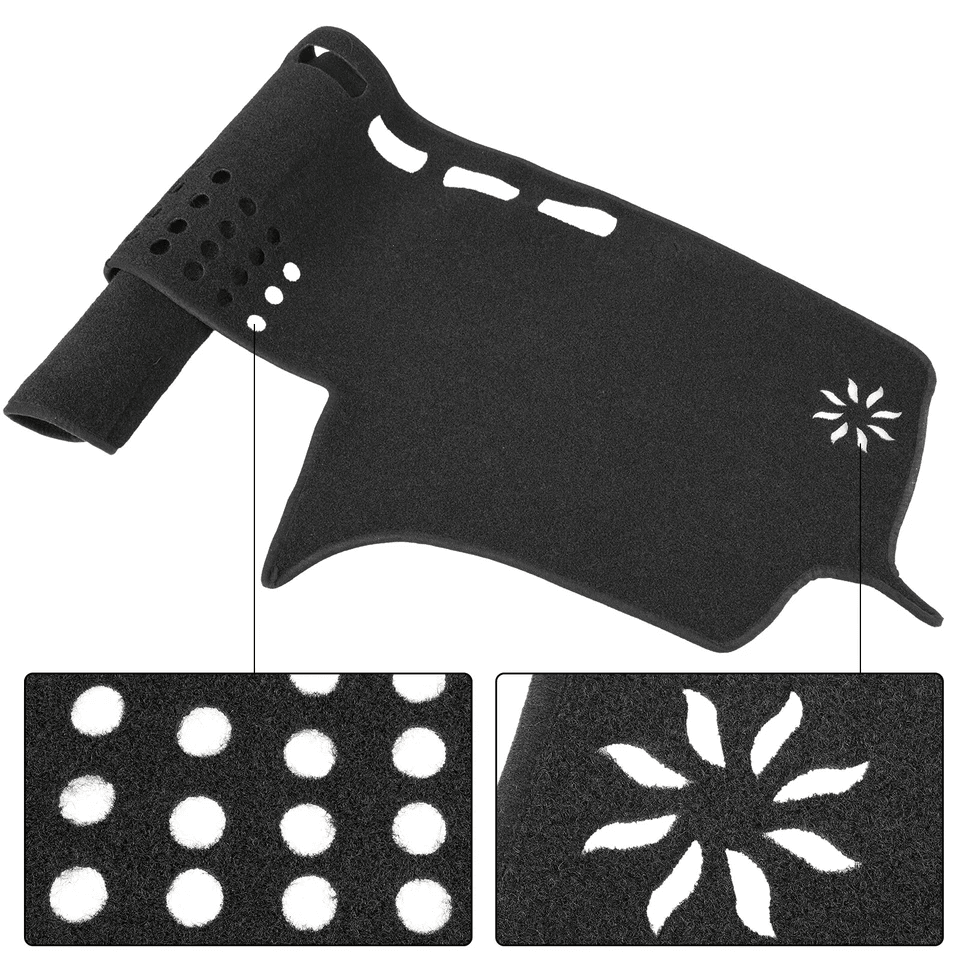 Black Dash Cover Custom Fit Dashboard Pad Mat 2