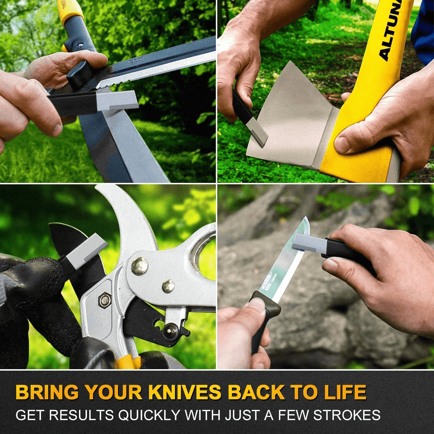 Diamond Knife Sharpener Steel Honing Rod For Kitchen Home  Hunting Blades 7