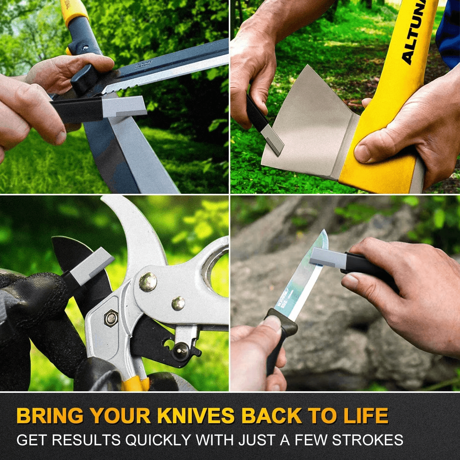 Diamond Knife Sharpener Steel Honing Rod For Kitchen Home  Hunting Blades 7