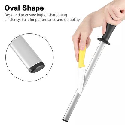 Diamond Knife Sharpener Steel Honing Rod For Kitchen Home  Hunting Blades 3