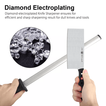 Diamond Knife Sharpener Steel Honing Rod For Kitchen Home  Hunting Blades 2