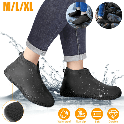 Reusable Anti-Slip Rubber Shoe Covers Waterproof Snow Boot Protector for Rainy Days and Outdoor Travel