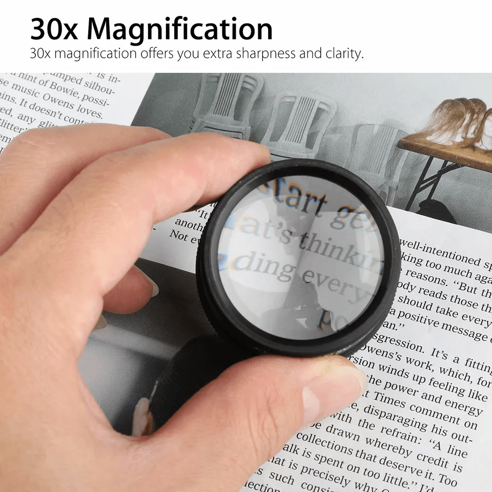 40X Magnifying Glass Portable Zinc Alloy Magnifier Lens For Jewelers Coins Stamps And Antiques 3