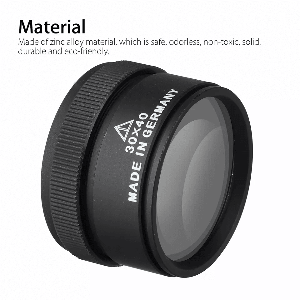 40X Magnifying Glass Portable Zinc Alloy Magnifier Lens For Jewelers Coins Stamps And Antiques 2
