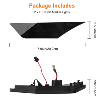 Smoked LED Side Marker DRL Lamps For Honda Civic Signal Light Upgrade 0