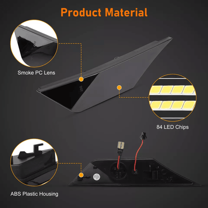 Smoked LED Side Marker DRL Lamps For Honda Civic Signal Light Upgrade 4