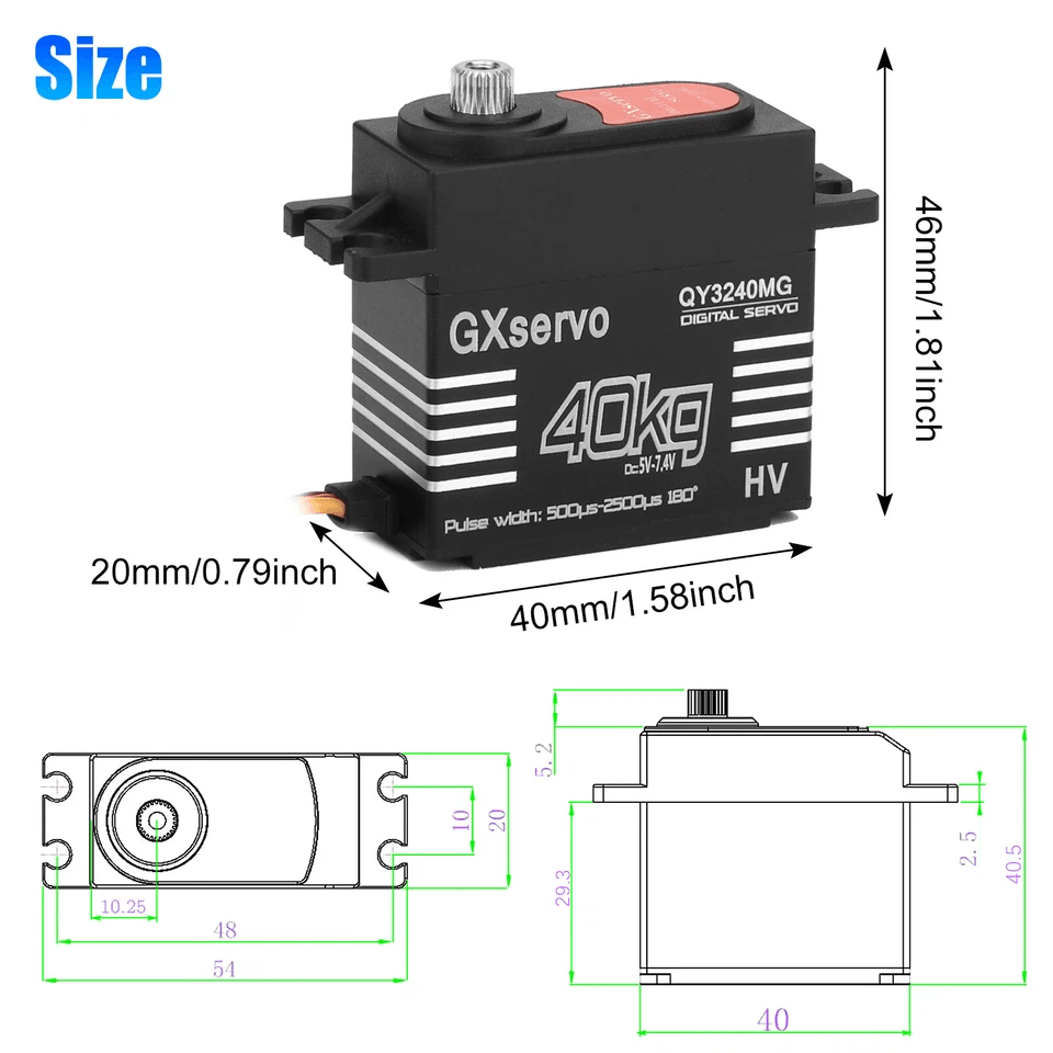 Waterproof Digital Servo Metal Gear For RC Car High Torque Speed Accessories 5