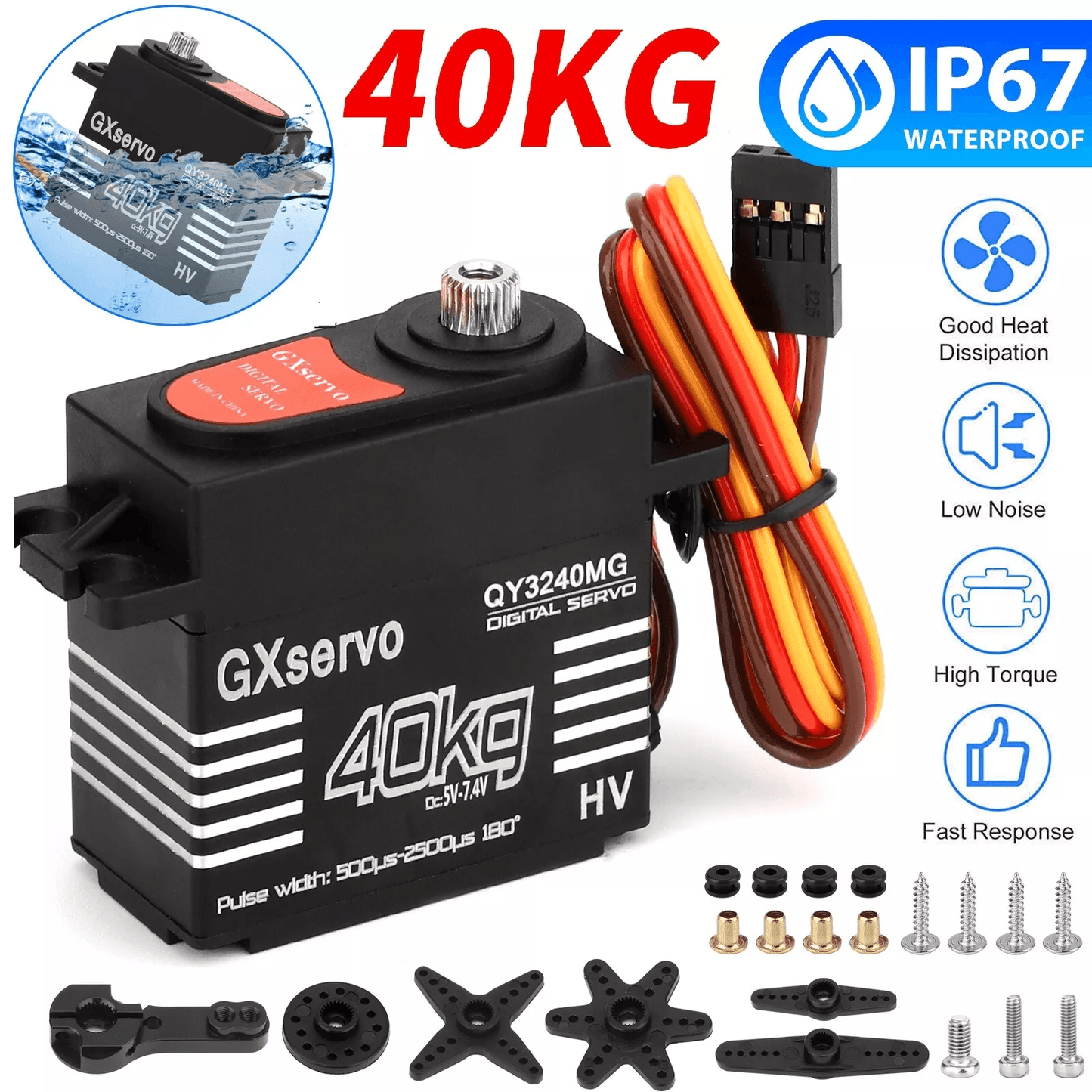 Waterproof Digital Servo Metal Gear for RC Car High Torque Speed Accessories