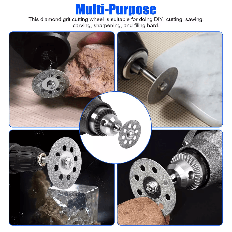 48x Diamond Cutting Wheels For Dremel Rotary Tool Metal Cut Off Disc Set With Mandrels For Grinder  6