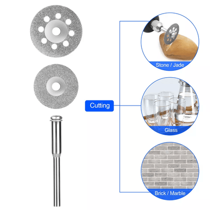 48x Diamond Cutting Wheels For Dremel Rotary Tool Metal Cut Off Disc Set With Mandrels For Grinder  3