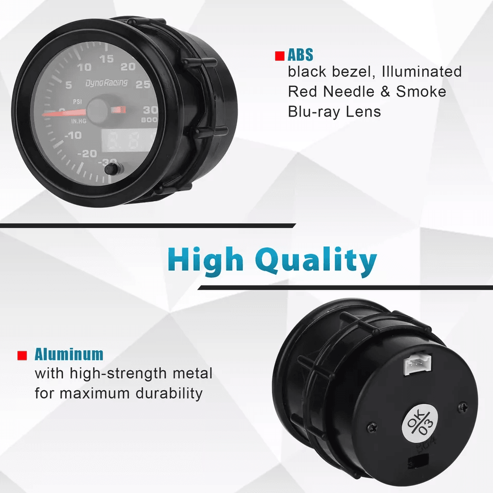 Color LED Pointer Turbo Boost Gauge Universal Car Digital Pressure Meter For Accurate Turbo Monitor 4