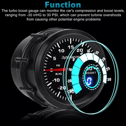 Color LED Pointer Turbo Boost Gauge Universal Car Digital Pressure Meter For Accurate Turbo Monitor 2