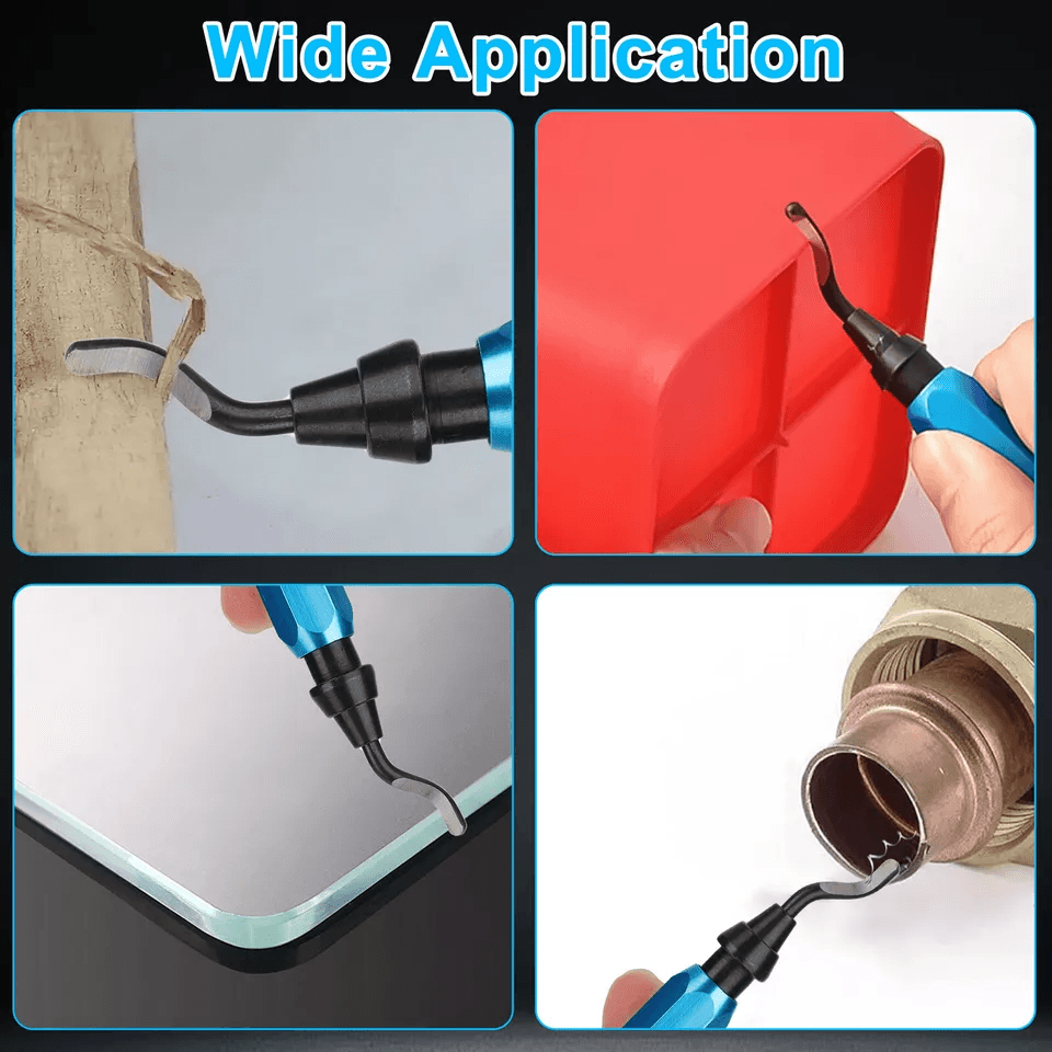 Deburring Tool With 10Pcs HSS Blades Precision Edge Remover For Metal Aluminum Copper Plastic And P 4