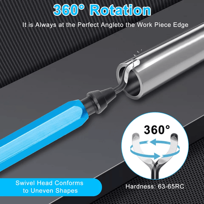 Deburring Tool With 10Pcs HSS Blades Precision Edge Remover For Metal Aluminum Copper Plastic And P 2