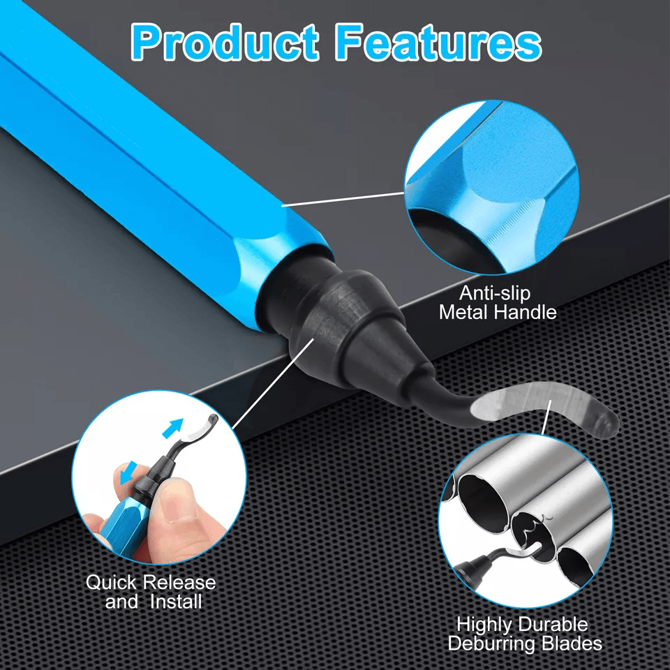 Deburring Tool With 10Pcs HSS Blades Precision Edge Remover For Metal Aluminum Copper Plastic And P 1