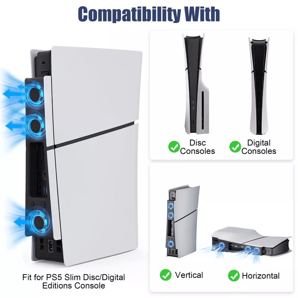 Cooling Fan Cooler External Accessories For PS5 Slim Console With USB  LED 1