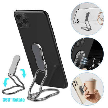Rotating Finger Ring Holder, Folding Stand and Back Grip for Smartphones, Compatible, Adjustable Kickstand