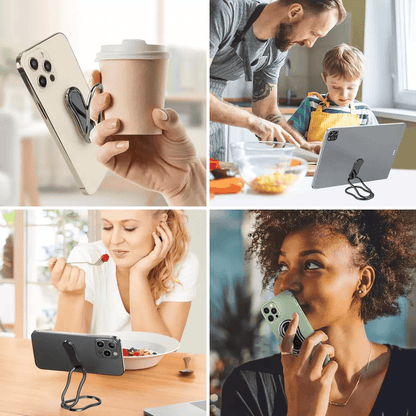 Rotating Finger Ring Holder Folding Stand And Back Grip For Smartphones Compatible Adjustable Kicks