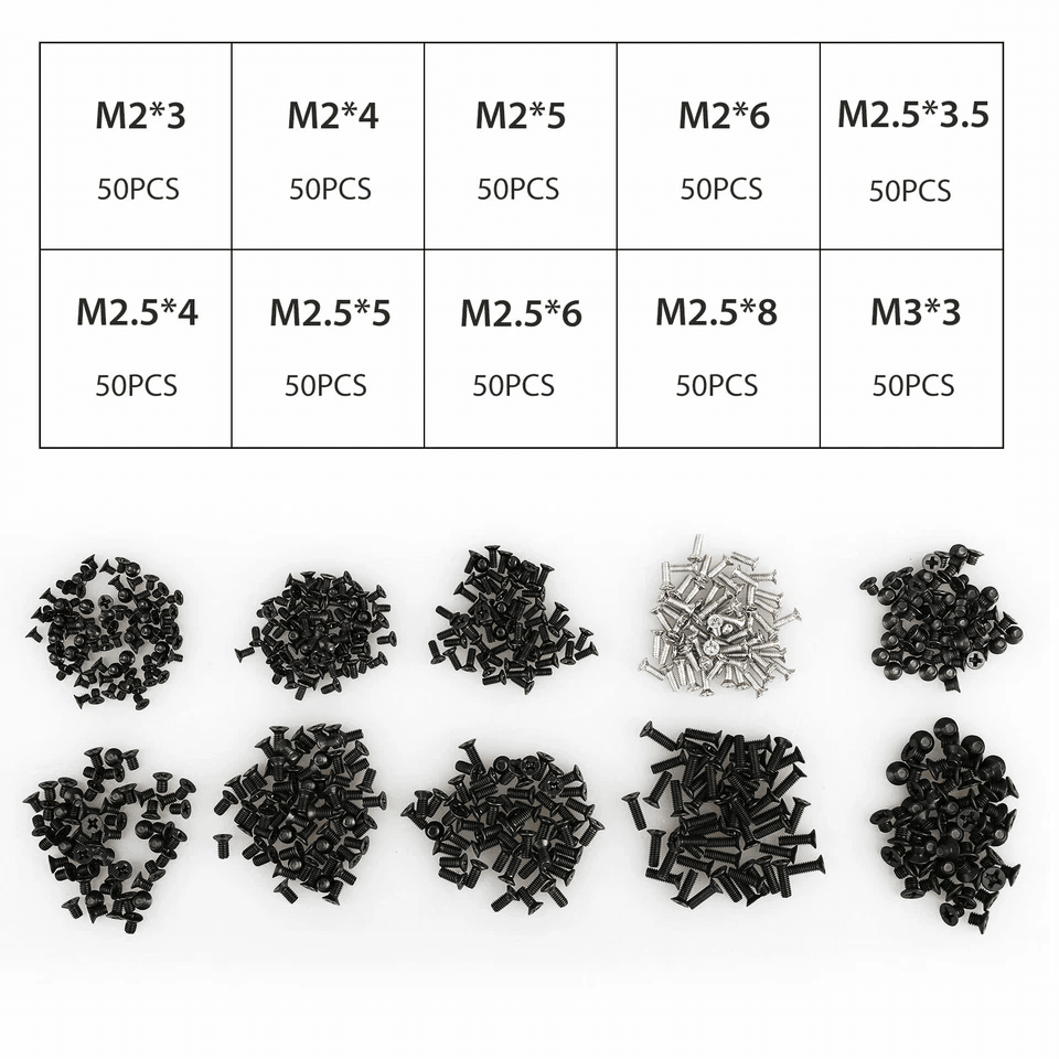 500pcs Laptop Notebook Computer Screw Set Universal Repair Kit For HP Dell Lenovo Acer And More 1