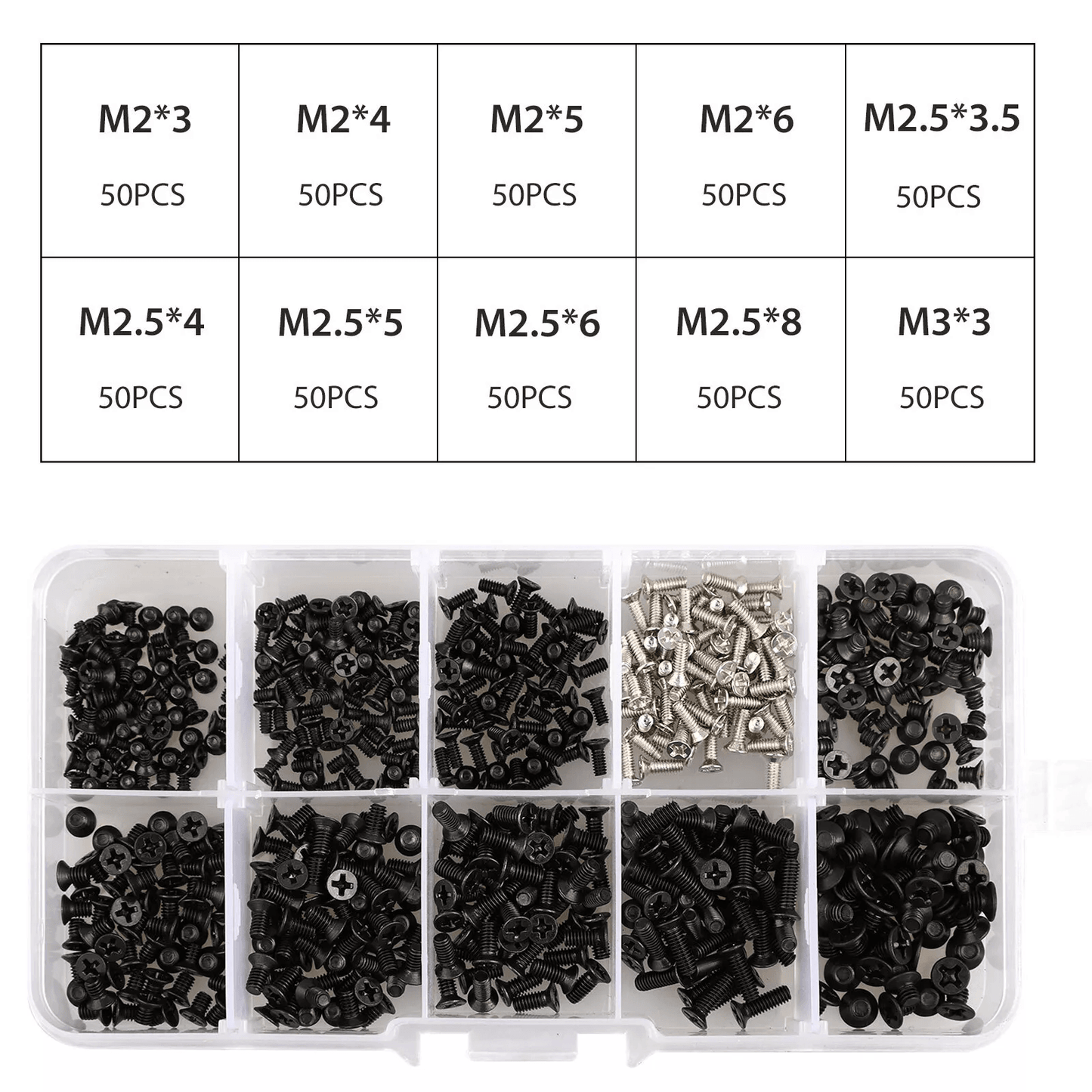 500pcs Laptop Notebook Computer Screw Set, Universal Repair Kit for HP, Dell, Lenovo, Acer, and More