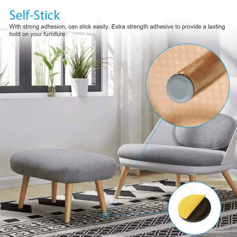 SelfStick Chair Leg Protectors Adhesive Furniture Pads And Glides Sliders Heavy Duty Floor Scratch  4
