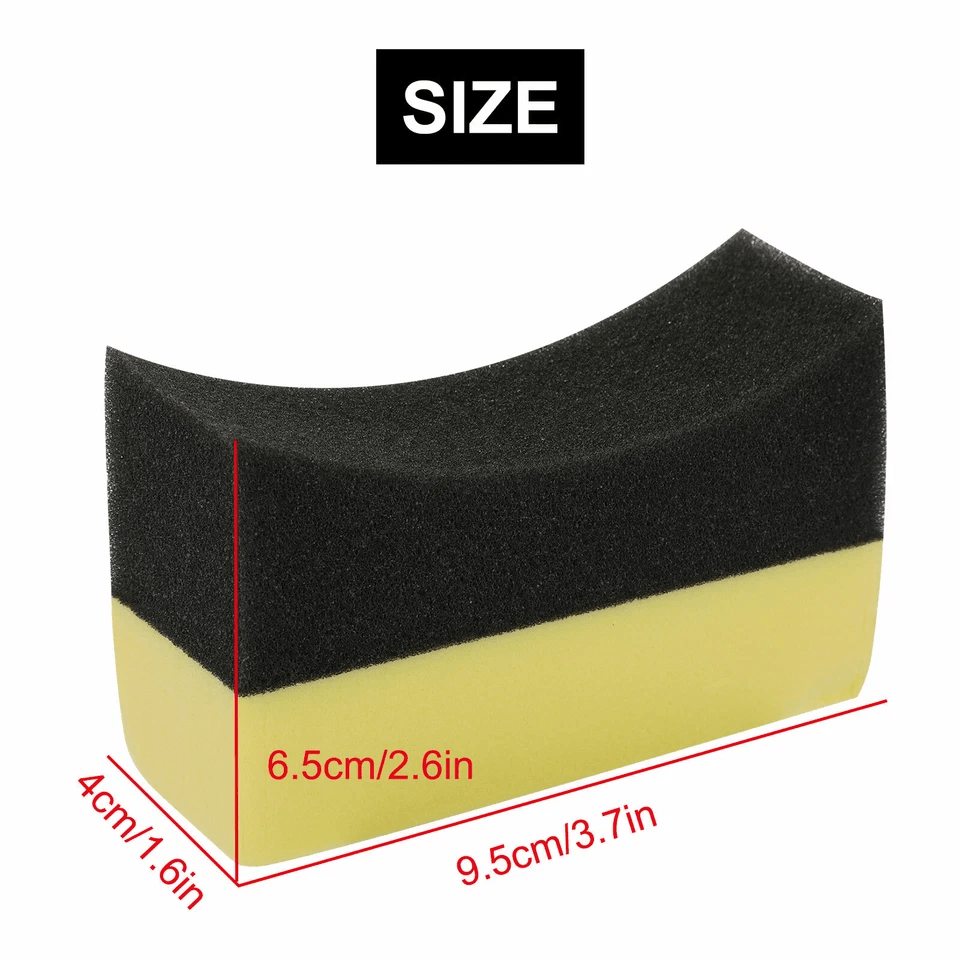 Tire Shine Applicator Pads Reusable Car Contour Sponges For Gloss Trim  Wheel Dressing 4