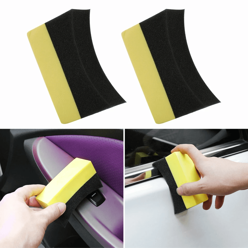 Tire Shine Applicator Pads Reusable Car Contour Sponges For Gloss Trim  Wheel Dressing 3