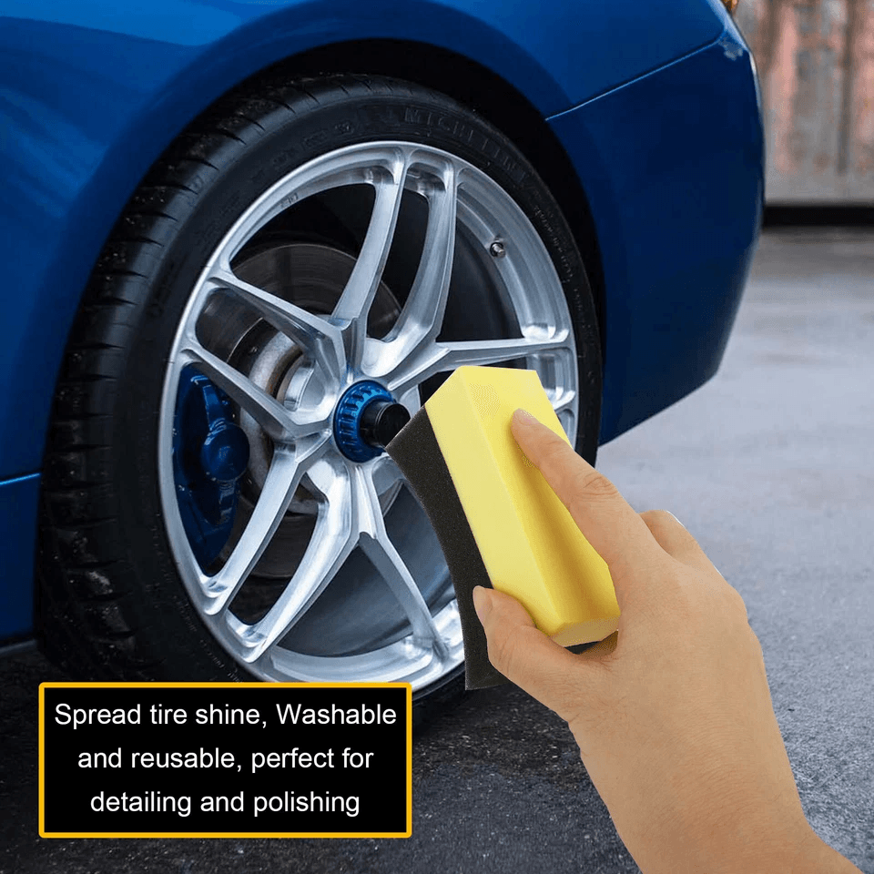 Tire Shine Applicator Pads Reusable Car Contour Sponges For Gloss Trim  Wheel Dressing 1