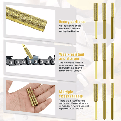 Chainsaw Sharpener Burr Grinding Stone File Set For Rotary Tool Power Drill Accessories For Chain S 2