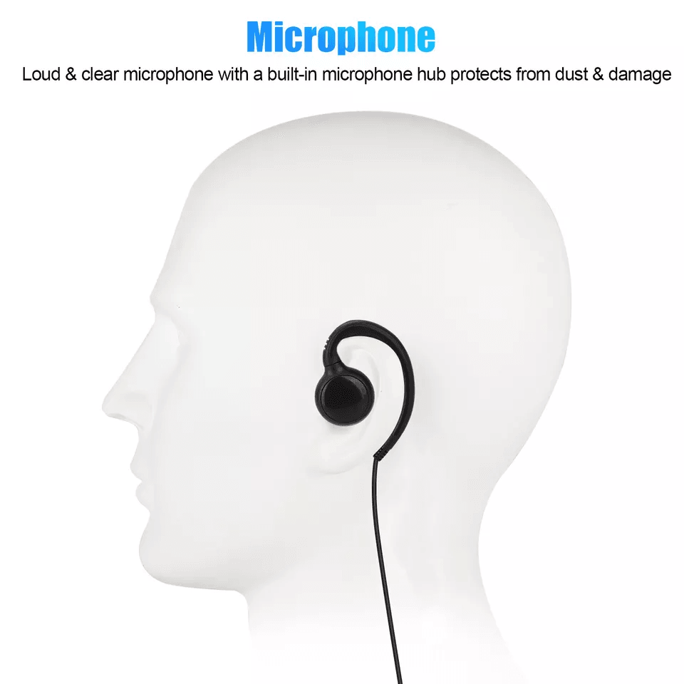 PTT Mic Swivel Earpiece For Motorola CLS1110 Walkie Talkie Headset With 180 Rotation  Large Speaker