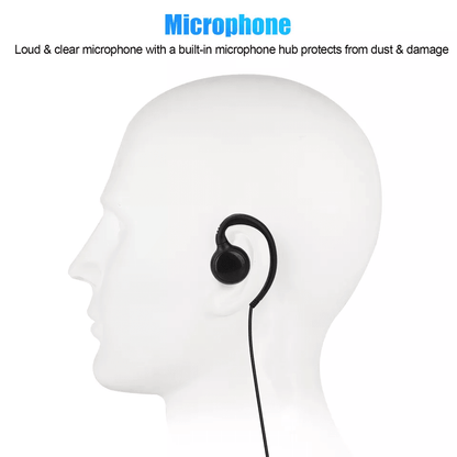 PTT Mic Swivel Earpiece For Motorola CLS1110 Walkie Talkie Headset With 180 Rotation  Large Speaker