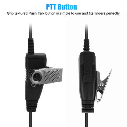 PTT Mic Swivel Earpiece For Motorola CLS1110 Walkie Talkie Headset With 180 Rotation  Large Speaker