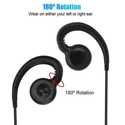 PTT Mic Swivel Earpiece For Motorola CLS1110 Walkie Talkie Headset With 180 Rotation  Large Speaker