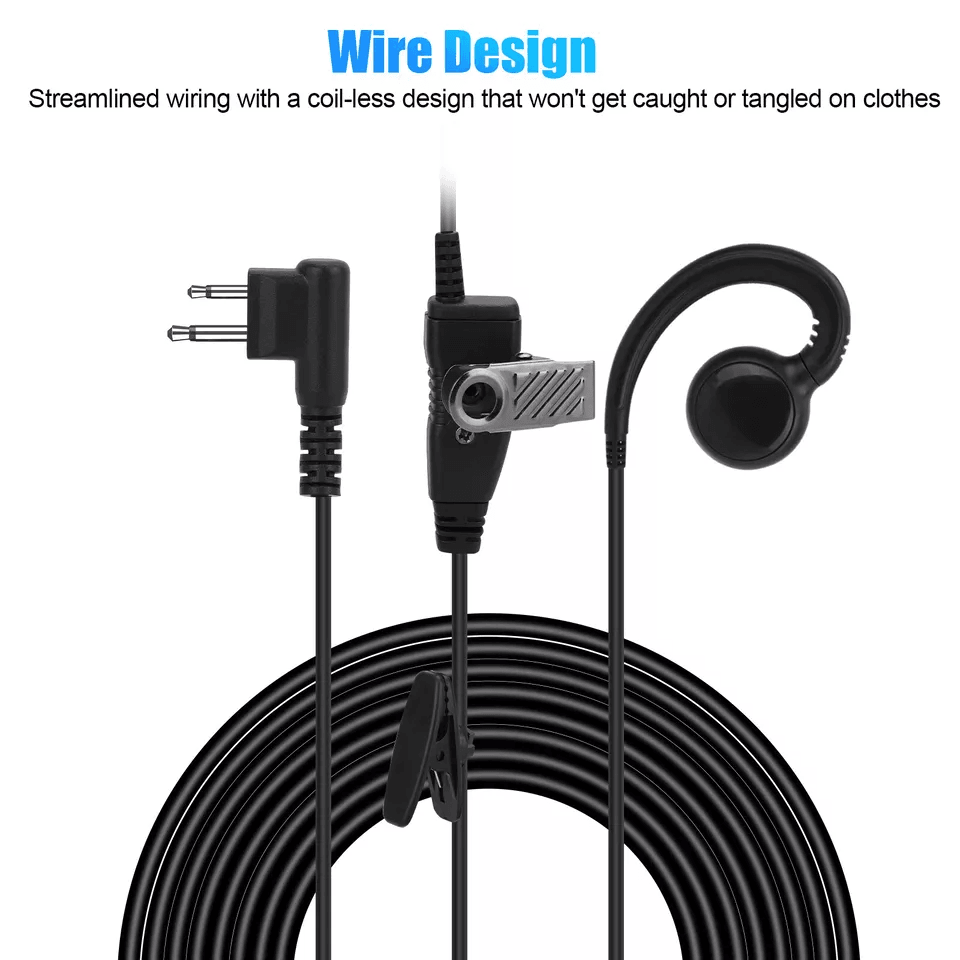 PTT Mic Swivel Earpiece For Motorola CLS1110 Walkie Talkie Headset With 180 Rotation  Large Speaker