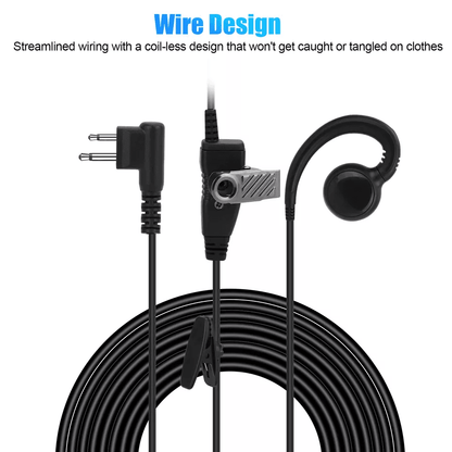 PTT Mic Swivel Earpiece For Motorola CLS1110 Walkie Talkie Headset With 180 Rotation  Large Speaker