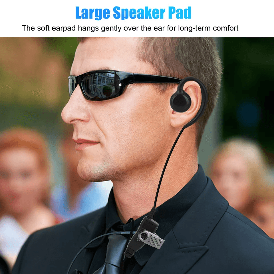 PTT Mic Swivel Earpiece For Motorola CLS1110 Walkie Talkie Headset With 180 Rotation  Large Speaker