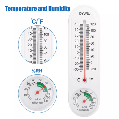 3PCS Wall Thermometer Hygrometer Indoor Outdoor Mount Garden Greenhouse Home Temperature Humidity M 2