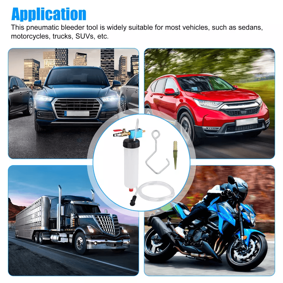 Car Vehicle Vacuum Brake Bleeder Tank Fluid Oil Change Pump Tool Kit Pneumatic Extractor For Hydrau 4