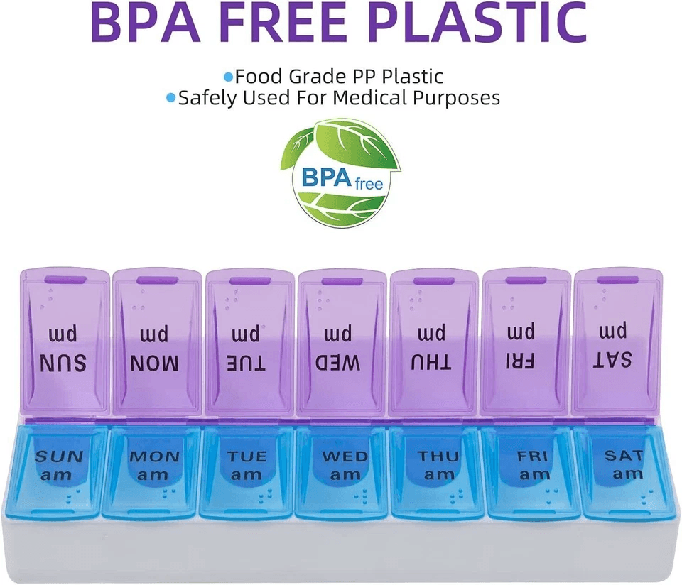 Weekly Pill Box Organizer Twice A Day Medicine Case 1