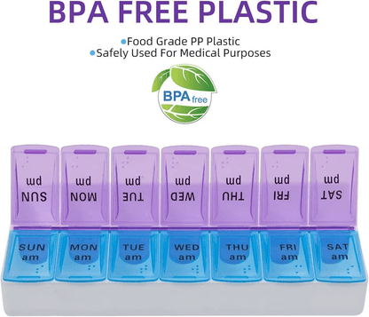 Weekly Pill Box Organizer Twice A Day Medicine Case 1