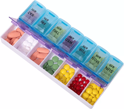 Weekly Pill Box Organizer Twice A Day Medicine Case 3