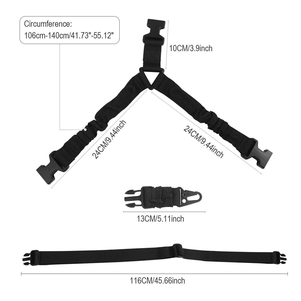 Tactical One Single Point Sling Strap Bungee Rifle Gun Sling With QD Buckle Quick Release Hunting   4