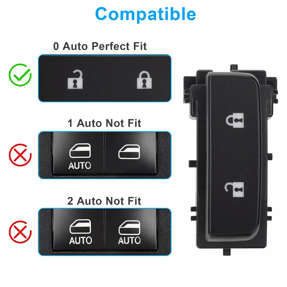Left Door Lock  Mirror Switch Driver For GMC Sierra  Chevy Silverado 3